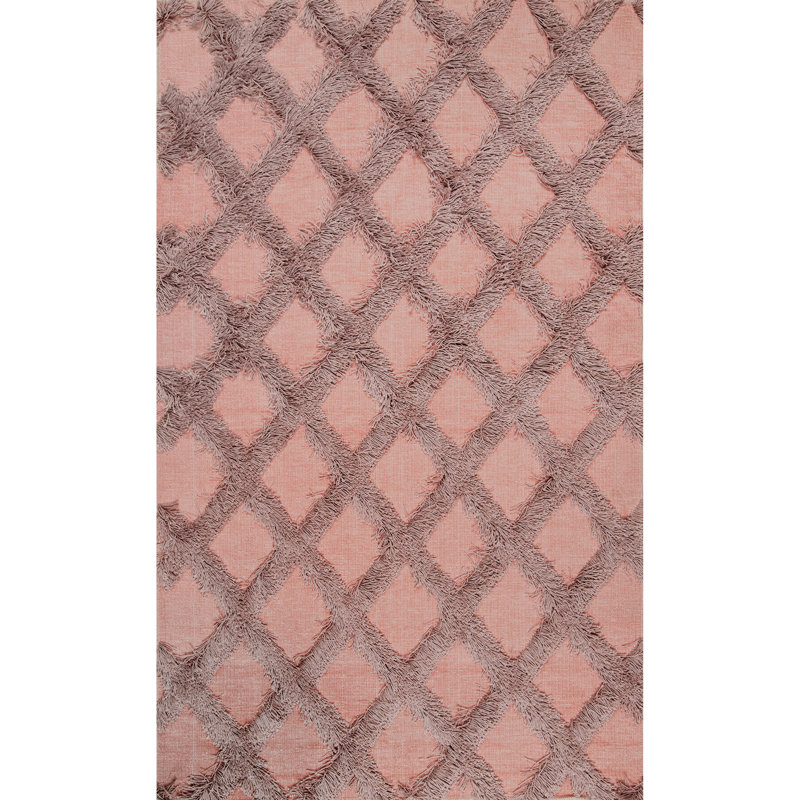 Tapis géométrique rose Ferndown, Rectangle 4 pi x 6 pi