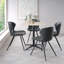 Aneli Ceramic Dining Table With Black Sand Powder Coated Base-2068811199