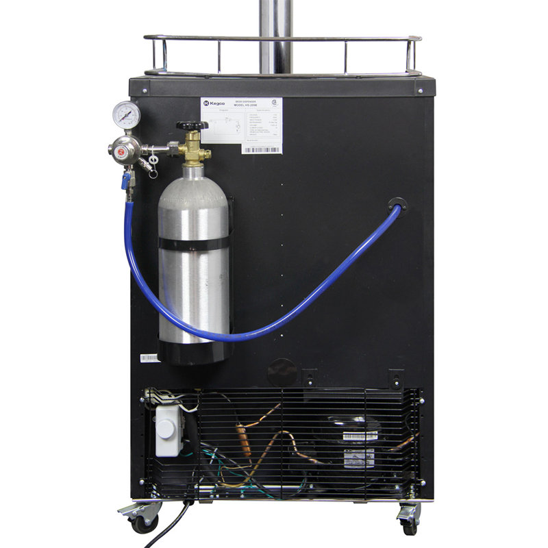 Kegco Black Stainless Steel Freestanding Keg Dispenser