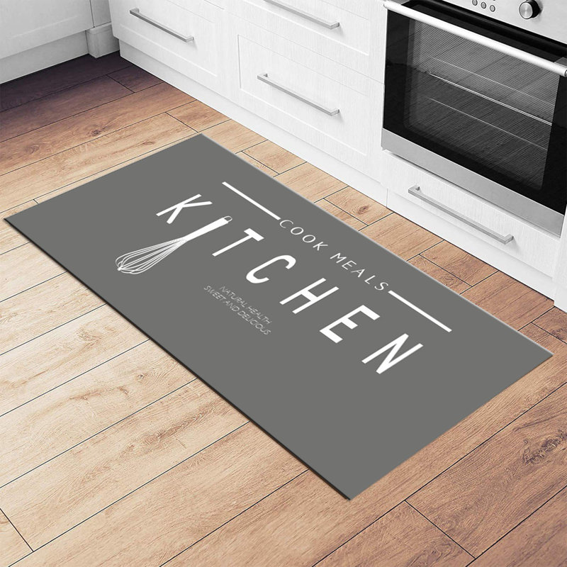 Tapis en jute tissé à la machine en gris / blanc, Tapis de couloir 2 pi 7 po x 6 pi 7 po