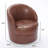29'' Genuine Leather Swivel Barrel Chair-120347410