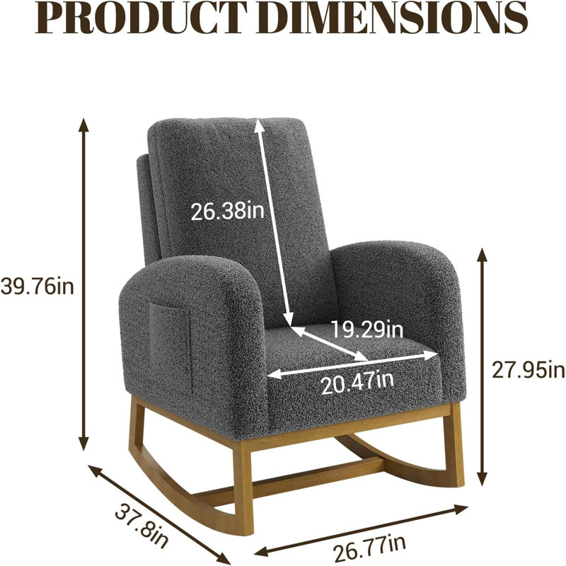 Upholstered Accent Chair, Grey