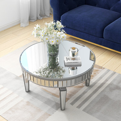 Mirrored Top Glass Coffee Table