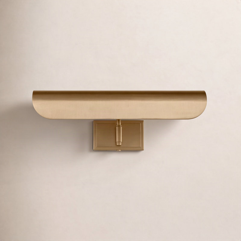 Hull Dimmable Picture Light, 7.75" H x 13" W x 9.13" D, Brushed Brass