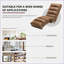 Chaise longue avec massage électrique, 5 modes, dossier ergonomique, conception capitonnée | Noyer brun | Lin-2052790277