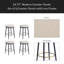 Ensemble de 4 tabourets de comptoir modernes de 24,75 po, tabourets de comptoir avec structure en fer, coussin éponge, repose-pieds, convenant à la cuisine / chambre à coucher / salle à manger.-319773993