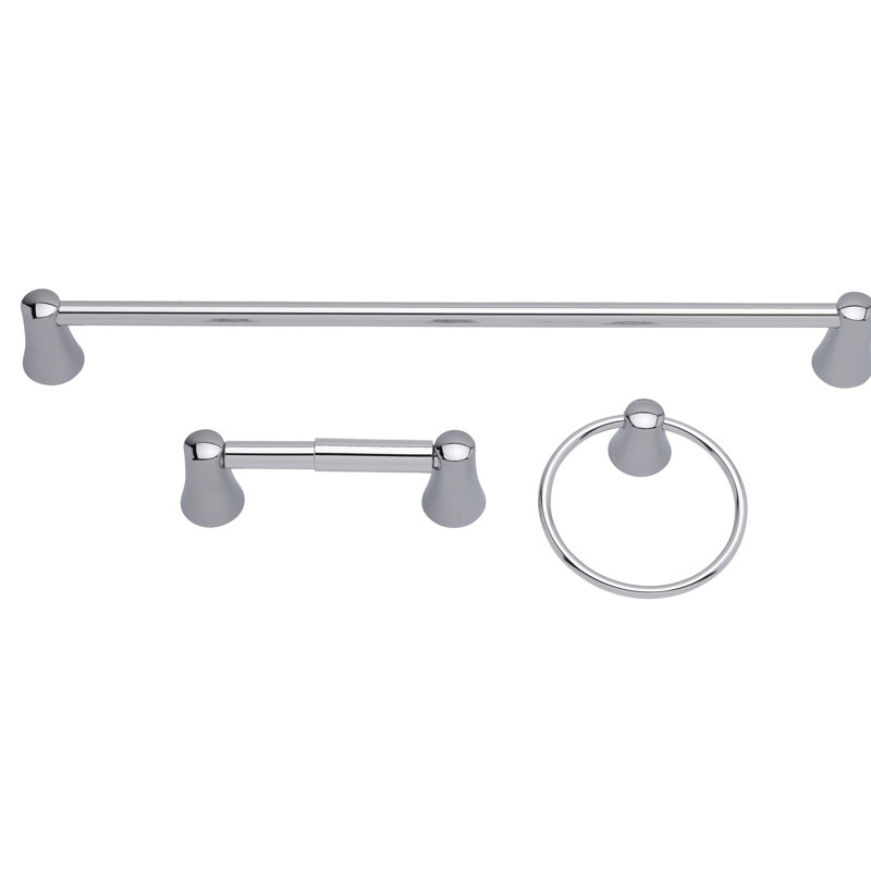 Ensemble de quincaillerie de salle de bain colonne 3 pièces, Poli