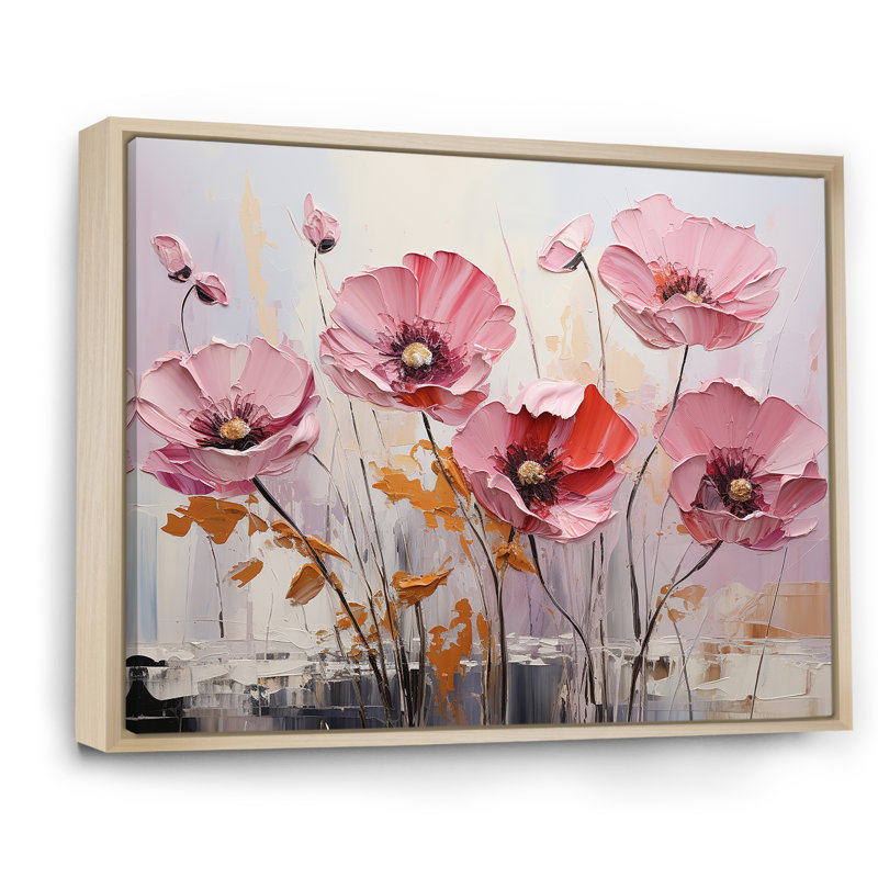 Vivid Poppy Minimalisme Moments, Cadre naturel flottant, H 24 po x l 32 po x P 1 po