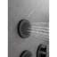 Douche noire mate avec garniture de valve en laiton et options en jets-125173614