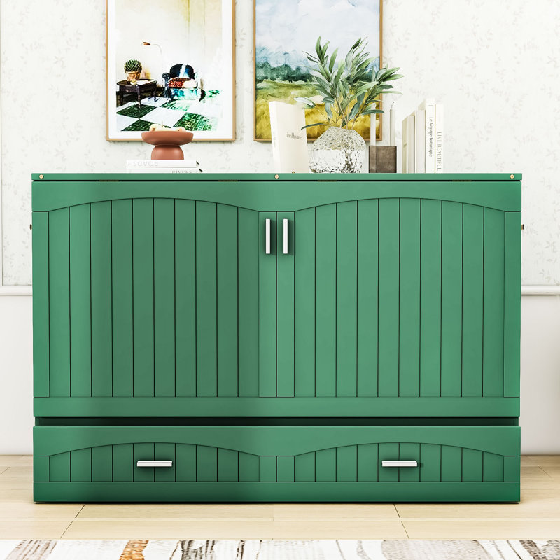 Queen Murphy Bed with Built-In Charging Station and Drawer