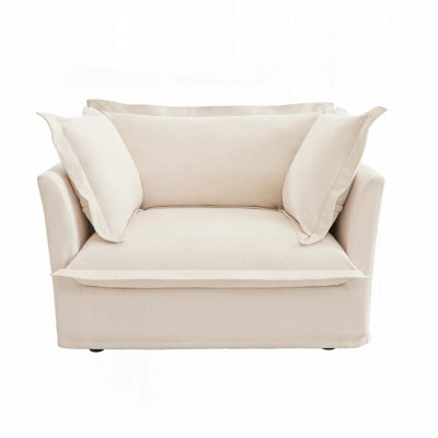 Latitude Run 49" Armchair with 2 Soft Pillows for Shetucket Modular Sectional Living Room set