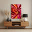 Abstraction numérique 13, art mural en métal rouge-1393474194