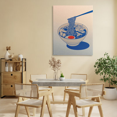 Toile Ramen Noodle Bowl Gradient, design par Seven Trees Design
