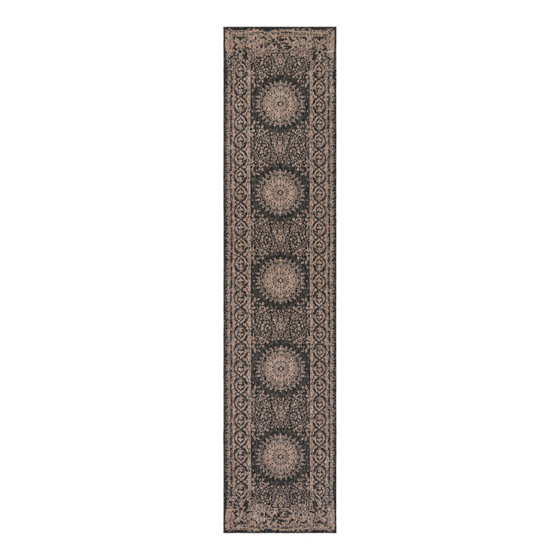 Tapis intérieur / extérieur Ornate Lamotte, Tapis de couloir 2 pi 7 po x 12 pi