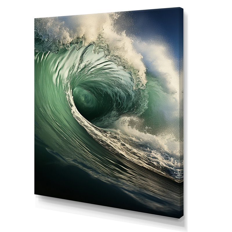 Ulancy Coastal Majestic Waves I, H 32 po x l 16 po x P 1 po, Toile tendue