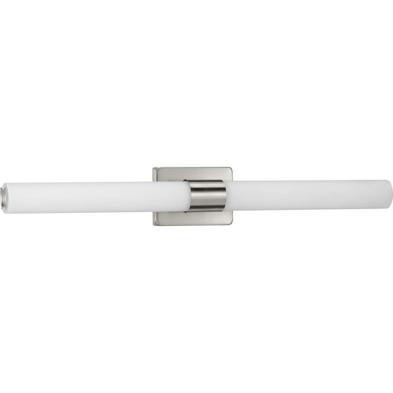 Barre d'éclairage de salle de bain 1 lumière DEL Afsaar, Nickel brossé