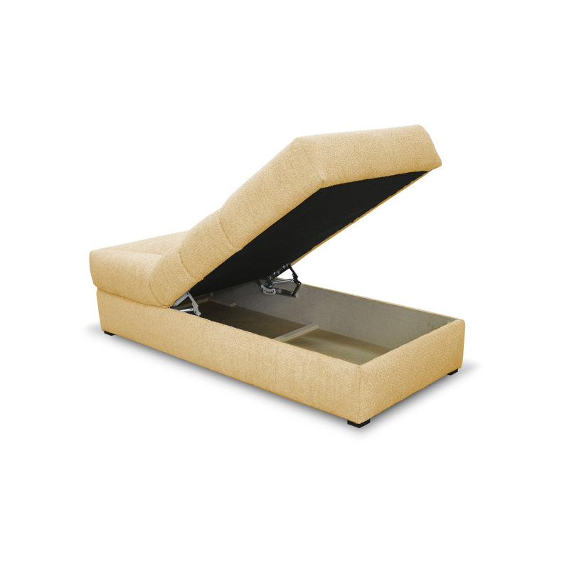 Upholstered Chaise Lounge, Gold