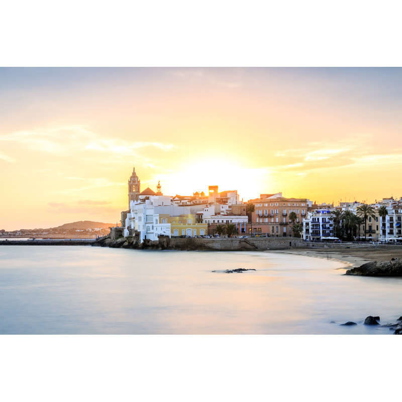 Sitges At Sunset - Wrapped Canvas Print, 51cm H x 76cm W x 3.8cm D