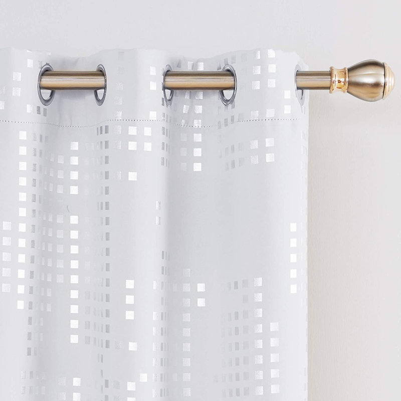 Carmacmoin Room Darkening Curtain Pair, 52" W x 84" L, White