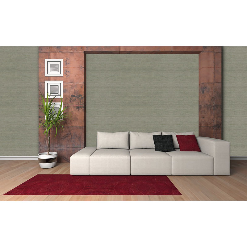 Papier peint extra fin en sisal, Gris/brun