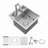 Undermount Bar Sink With Folding Faucet, Single Bowl 16 Gauge Stainless Steel Kitchen Sinks