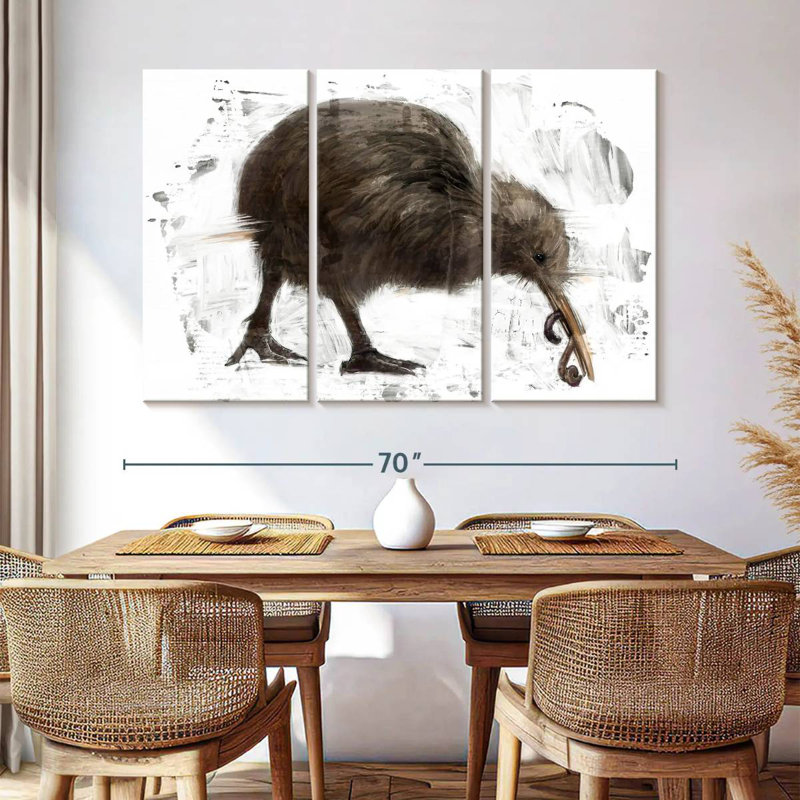Kiwi With Worm, 42" H x 65" W