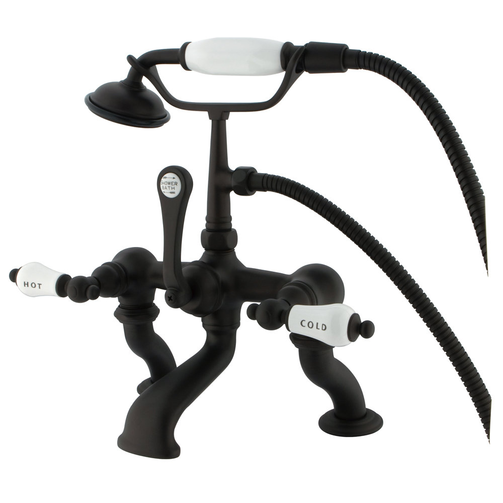 Kingston Brass KS288C ESSEX 7" Centers Deck Mount Clawfoot Tub Filler - View #2