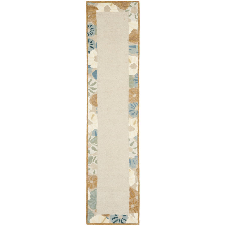 Coreatha Martha Stewart Hand Tufted Wool/Viscose Floral Rug in Beige/Blue