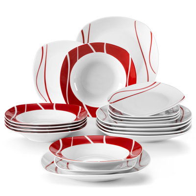 18 Piece Dinnerware Set, Service for 6