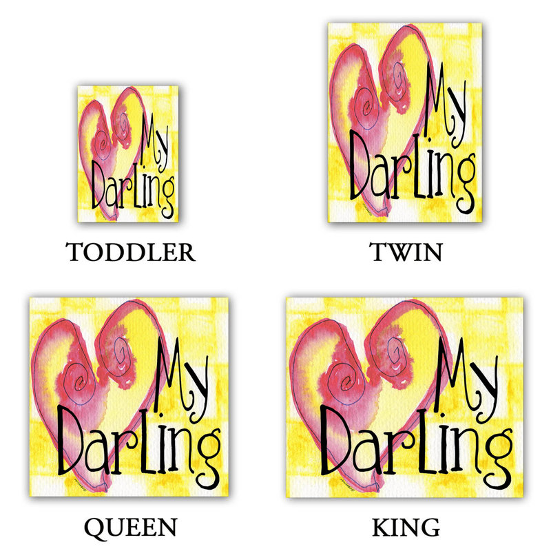 Ensemble de housse de couette my darling, 1 housse simple + 1 taie standard