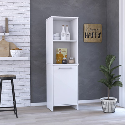 Armoire de cuisine, armoire à une porte, tablettes intérieures et extérieures