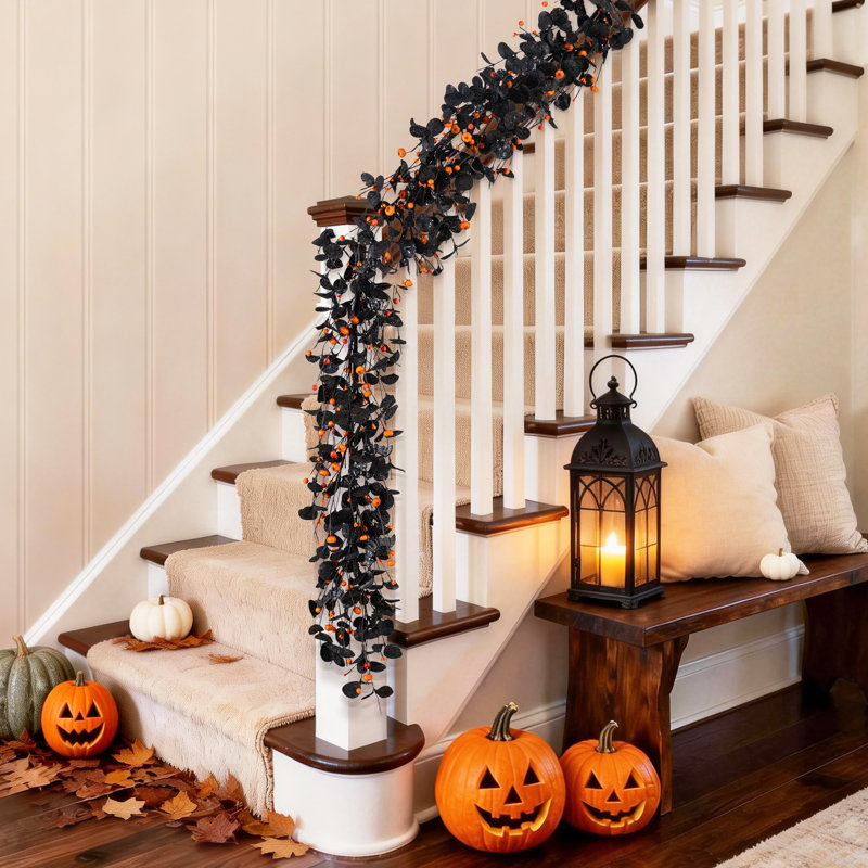 Guirlande de citrouille d'Halloween 72 po