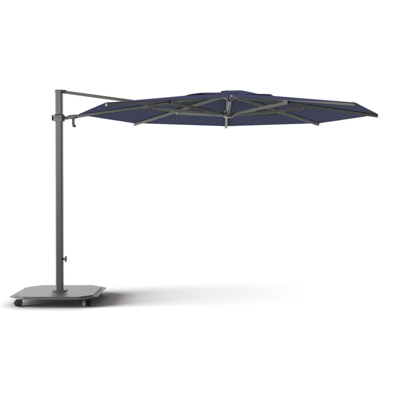 192'' W Sunbrella® Cantilever Umbrella, Canvas Navy Sunbrella® Canvas, Charcoal, Charcoal