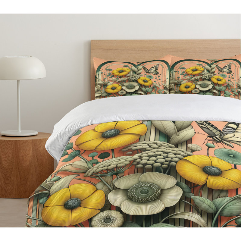 Boho Duvet Cover, California King Duvet Cover + 2 Standard Shams