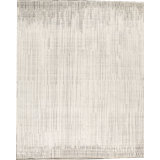 Hand-Knotted High-Quality Ivory and Charcoal Area Rug