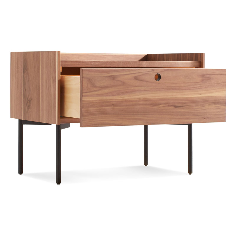 Peek 1 - Drawer Nightstand, Rustic Walnut