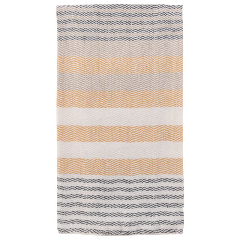 Torchon Studio moutarde / gris