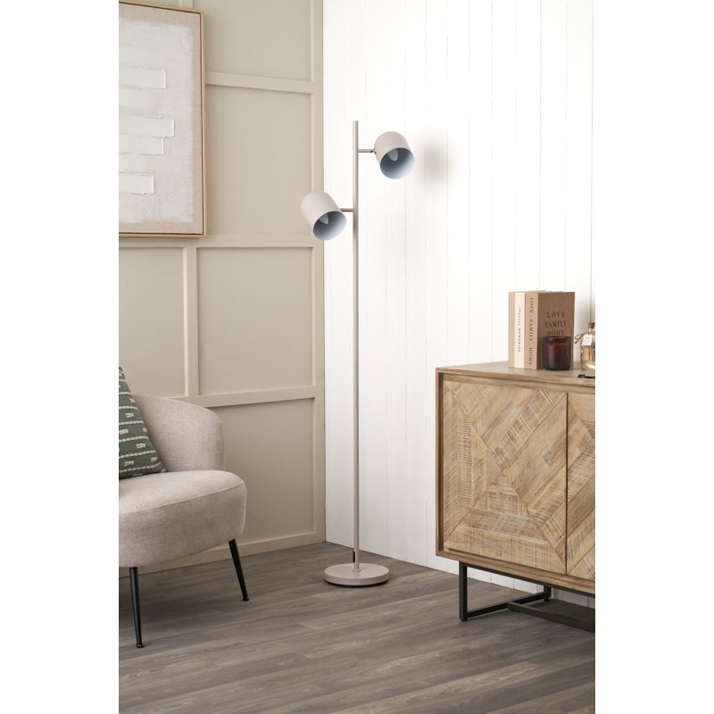 Finn 160cm Matte Task Floor Lamp, Grey, Grey