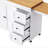 74.8" Kitchen Island With Extendable Dining Table, Kitchen Storage Cart With 3 Drawers, Power Outlet, Rolling Kitchen Island On Wheels With Spice Rack And 2 Door Cabinet, For Kitchen-1852184359