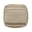 Rustic Wool And Cotton Large Pouf, Brown