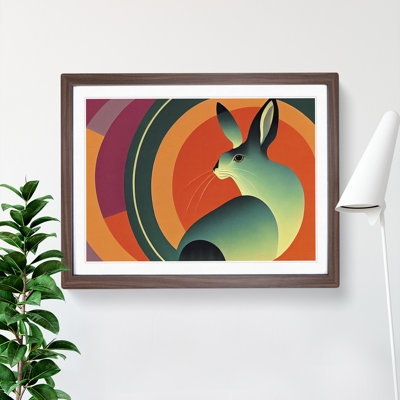 Hare Deco Style Abstract - Single Picture Frame Print