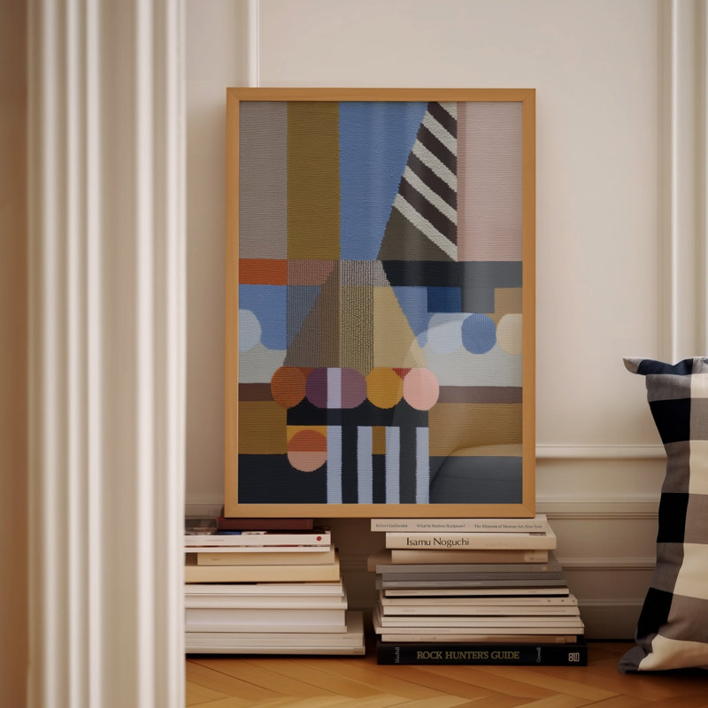 Woven Perspectives No. 05: impression géométrique abstraite, 18x24 in, Black