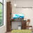 55" Walnut L-Desk + Hutch – 4 Cabinets, Drawer, Open Shelves, 76" Height, 2-in-1 Corner Design, 132 lb, Home-Office Command Center-1329903494-1329903495