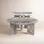 Dakota Nesting Coffee Table-Creamy Taupe Marble Solid-1367294091