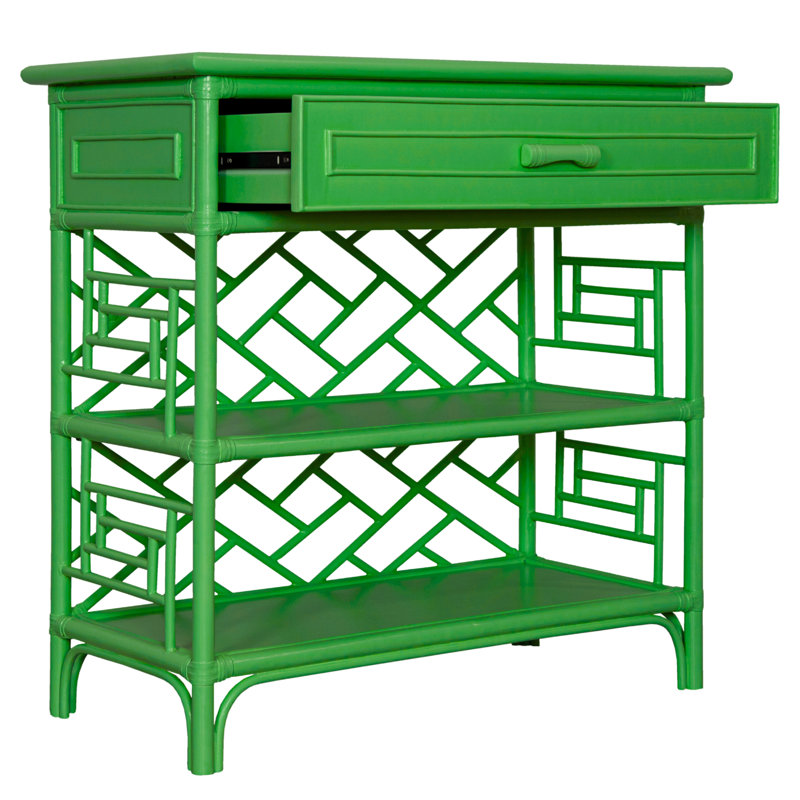 Chippendale End Table, Bright Green