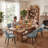 Modern Dining Chairs Faux Leather Upholstered Kitchen Chairs Side Chair With Metal Legs-453452159