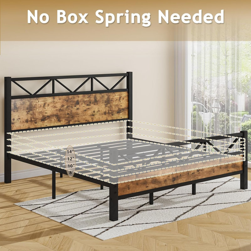 Wykeisha Platform Bed, Twin, Brown