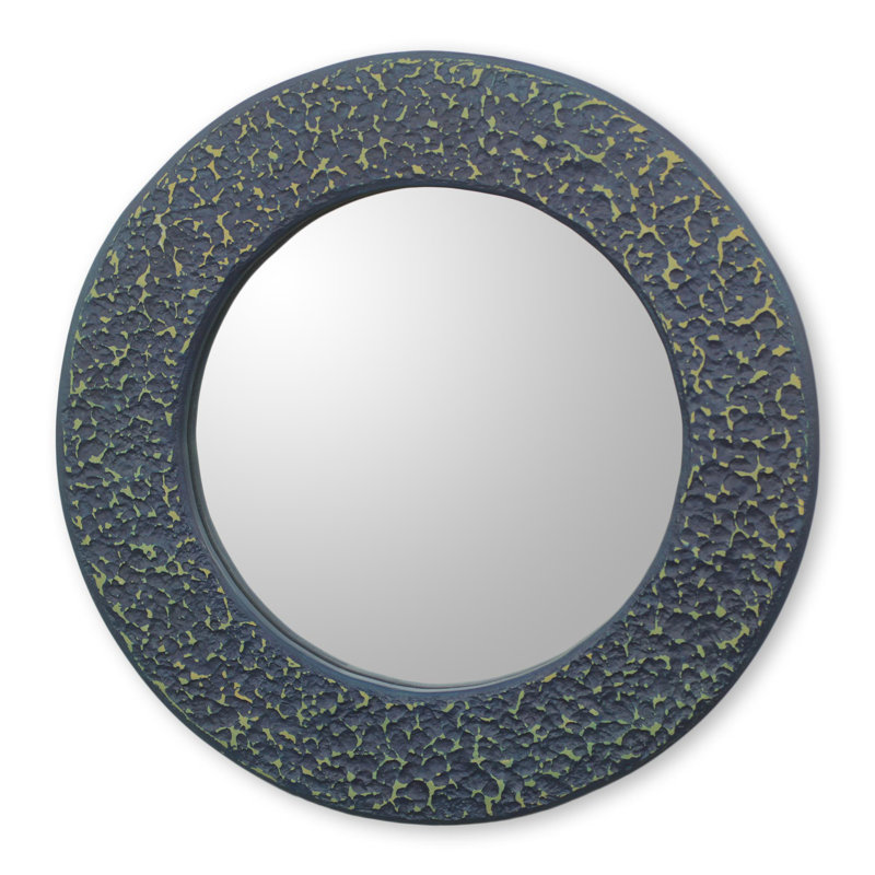 Jenelee Flat Wall Mirror, Blue