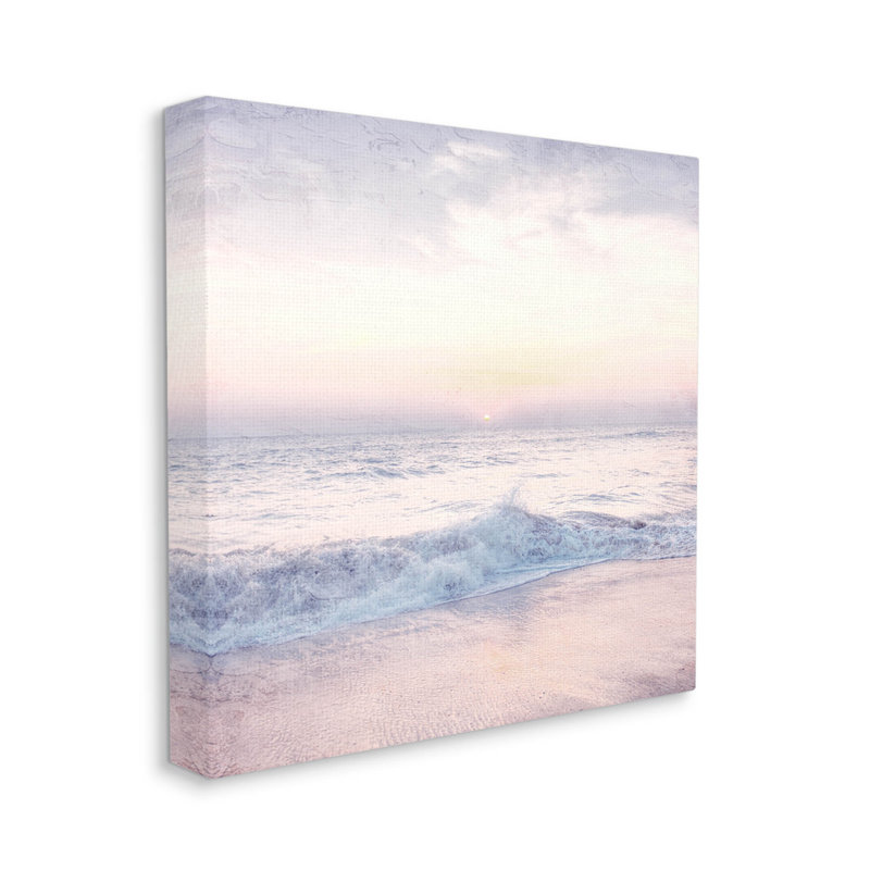 «Crashing Beach Waves Morning Sunrise» par Ann Bailey - photographie sur toile tendue, H 17 po x l 17 po x P 1,5 po