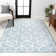 Tapis bleu clair / blanc Mashawna